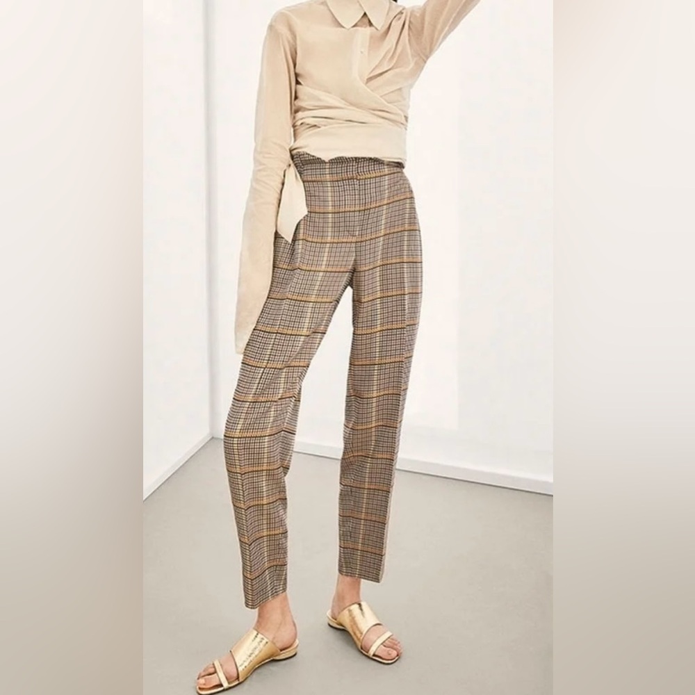 Massimo Dutti | Multicolor Plaid Cropped Pants